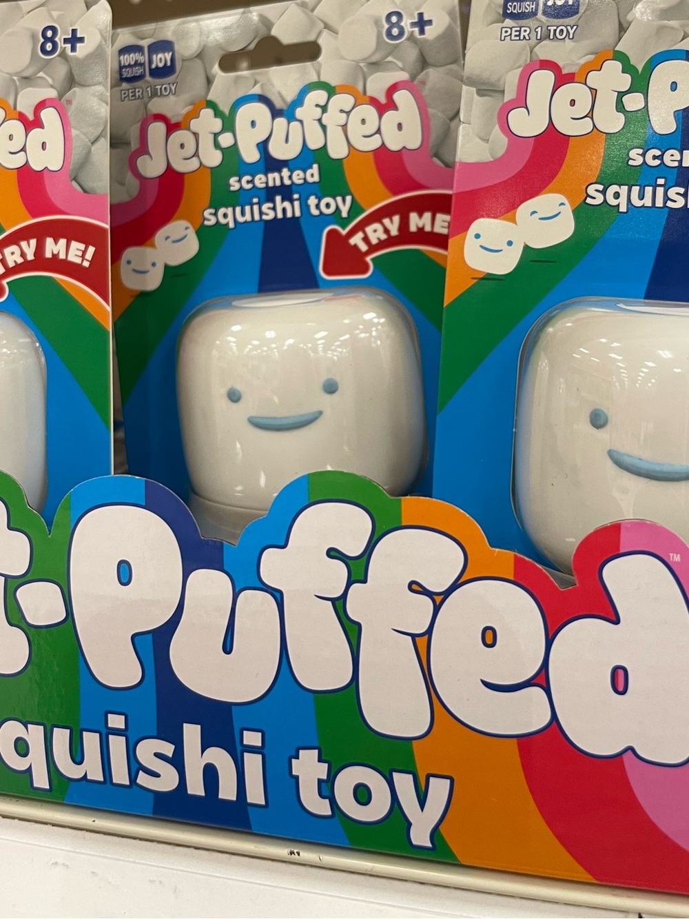 Viral 🔥 Jet Puffed White Scented Squishi Toy - Soft Kids Plush